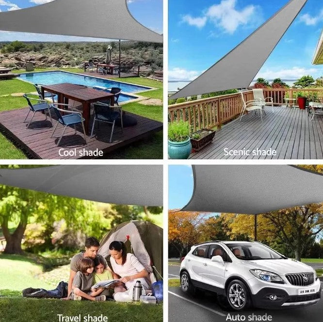 Triangle sunshade, waterproof candle, outdoor water garden, courtyard, party, sunshade, beach camping pool, sunshade