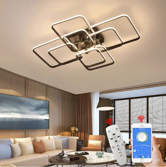 NEO Gleam APP Dimmable RC Led Chandelier For Living Room Bedroom Study Room Smart Home Alexa Modern Led Chandelier Fixtures