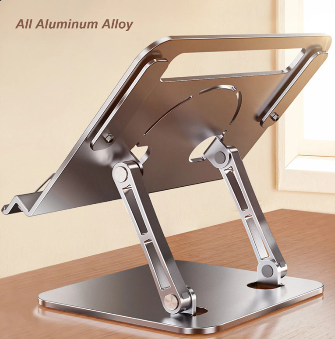 Adjustable Aluminum Book Stand Multi Heights Angles Cookbook Bracket Desk Reading Holder for Office Kitchen School Laptop Tablet