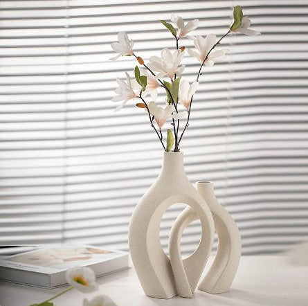 Luxury Decorative Ceramic Vase Home Decoration Accessories Nordic Flower House Interior Living Room