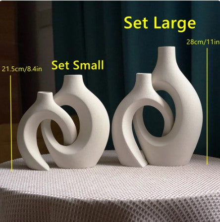 Luxury Decorative Ceramic Vase Home Decoration Accessories Nordic Flower House Interior Living Room