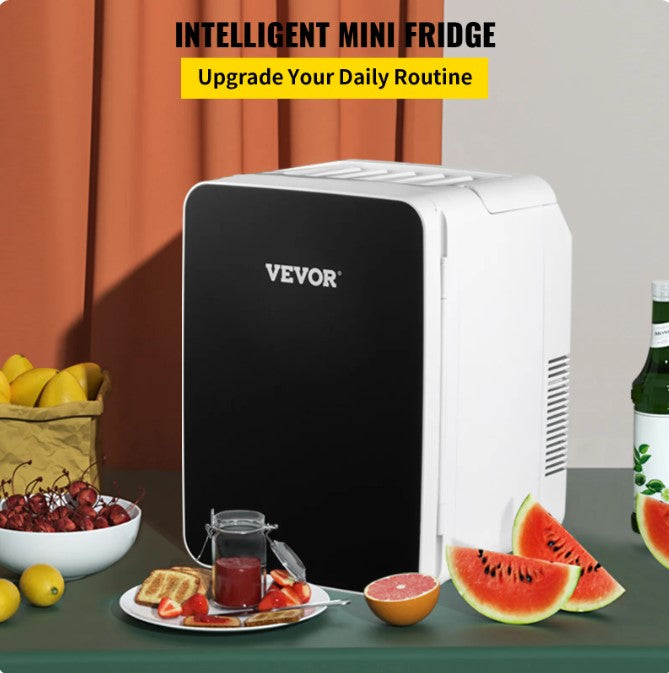 VEVOR 10L Mini Fridge Car Refrigerator Portable Freezer Cooler and Warmer Storing Skincare Cosmetic Food Drink for Home Car Use